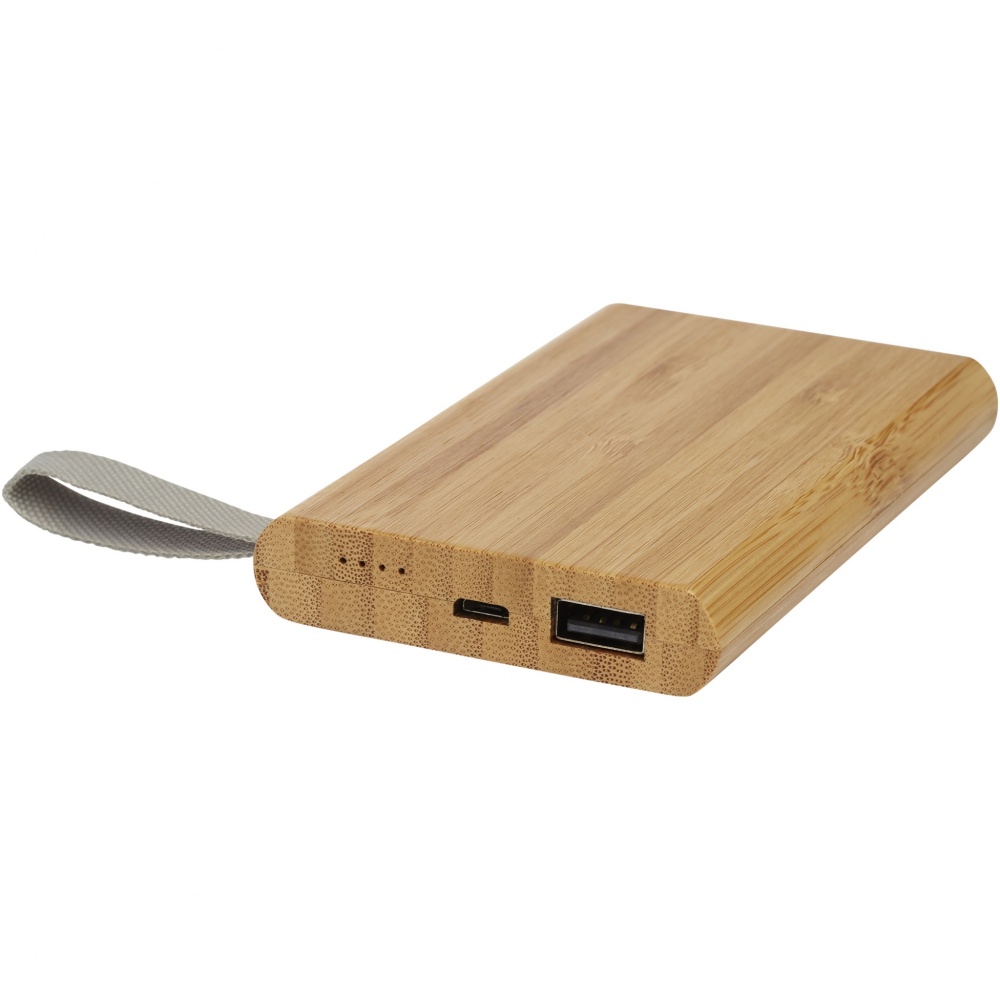 Logo trade promotional items image of: Tulda 5000 mAh bamboo power bank